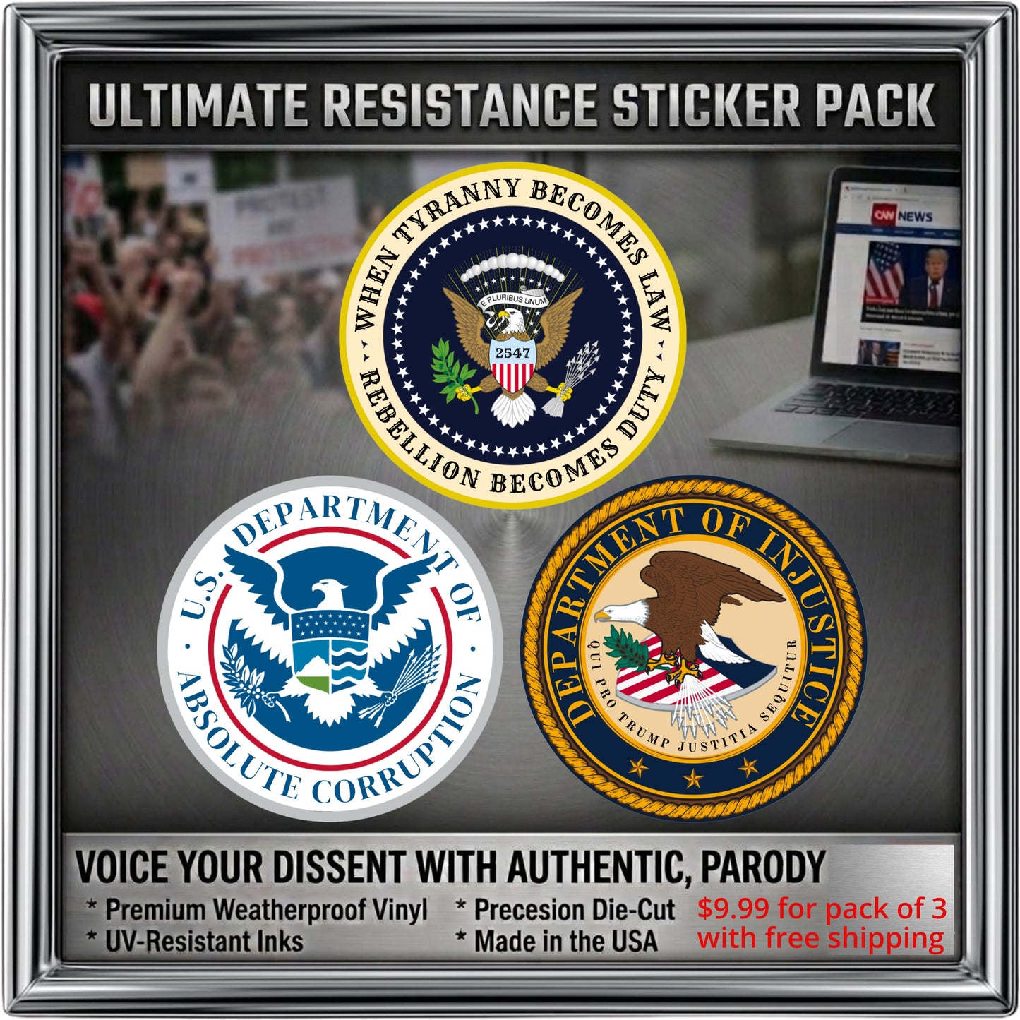 Ultimate Resistance Sticker Pack (3-Piece Set)